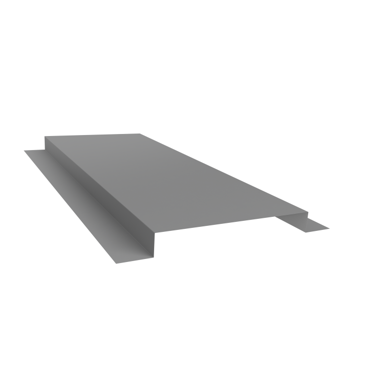 Планка кожуха сегментного 150 0,5 Satin с пленкой RAL 9006 бело-алюминиевый (1м)