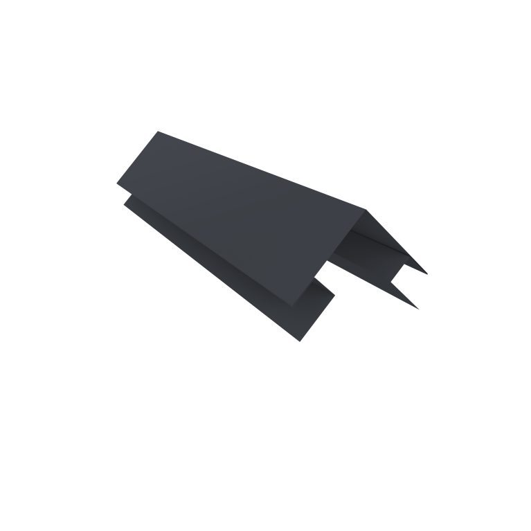 Планка угла внешнего сложная Кожуха сегментного 0,45 Drap TwinColor RAL 7024 мокрый асфальт (2,0м)