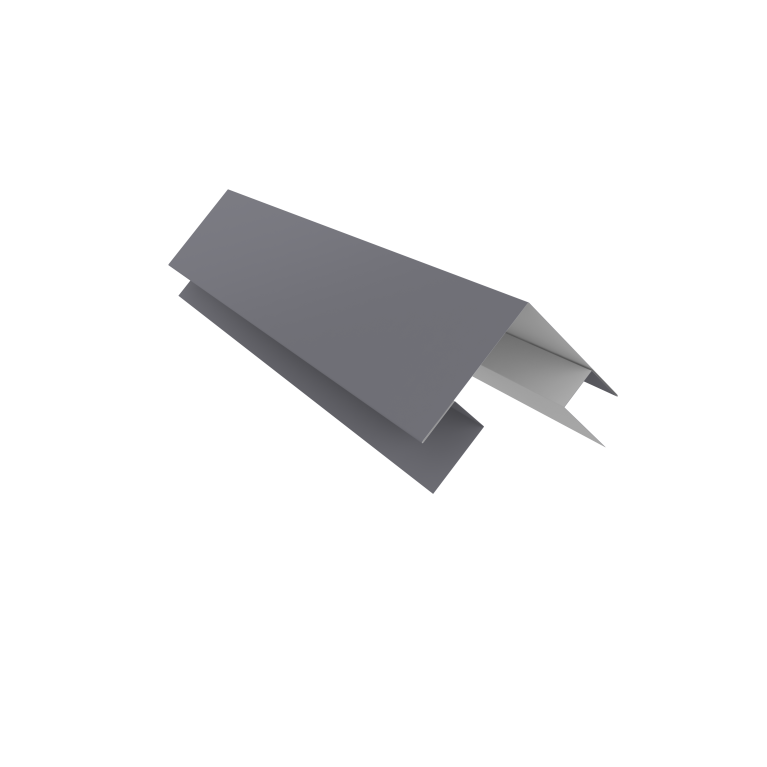 Планка угла внешнего сложная Кожуха сегментного 0,45 Drap TX RAL 7004 сигнальный серый (3,0м)