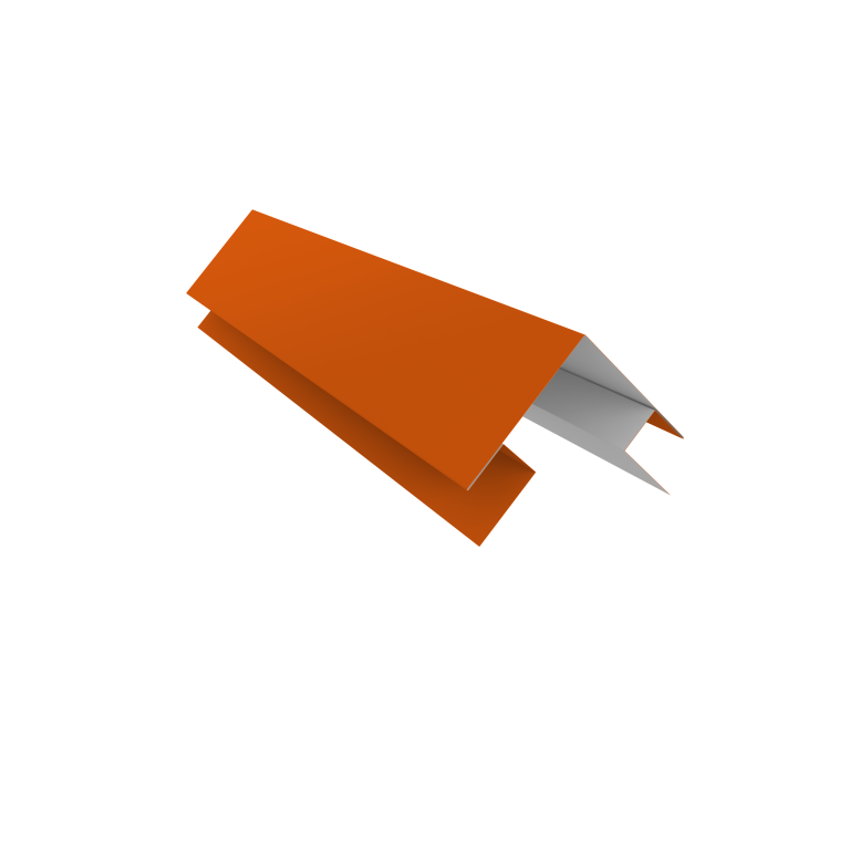 Планка угла внешнего сложная Кожуха сегментного 0,45 PE с пленкой RAL 2004 оранжевый (1,0м)