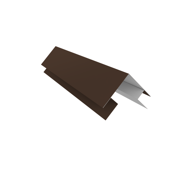 Планка угла внешнего сложная Кожуха сегментного 0,5 Satin Matt TX RAL 8017 шоколад (2,0м)