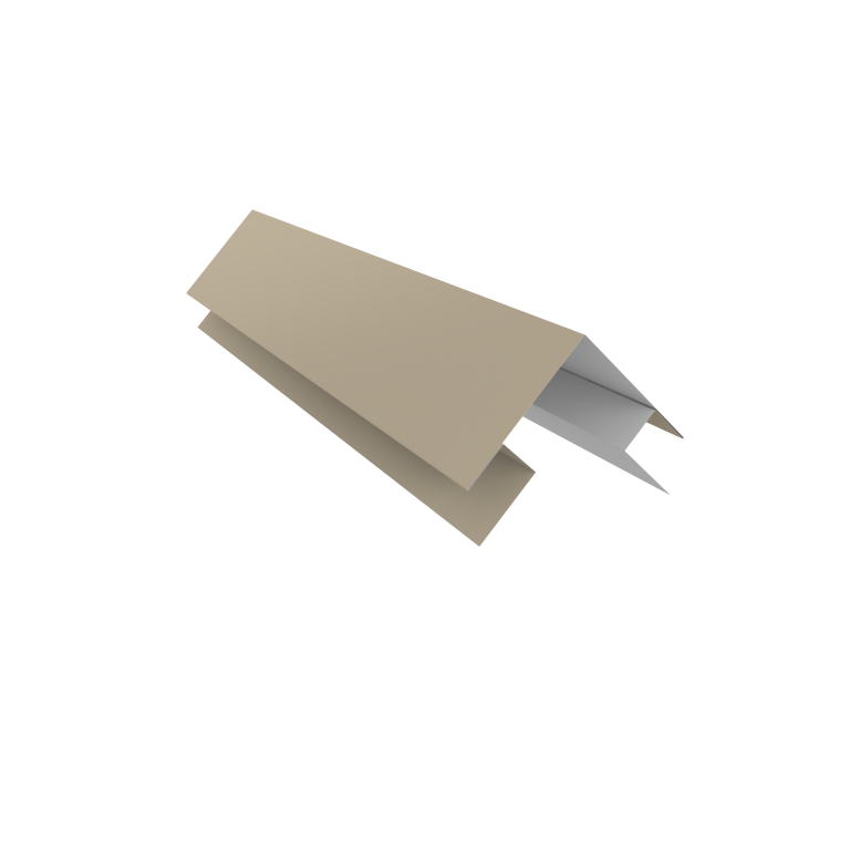 Планка угла внешнего сложная Кожуха сегментного 0,5 Satin с пленкой RAL 1015 светлая слоновая кость (0,8м)