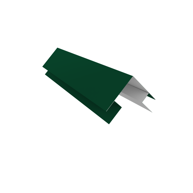 Планка угла внешнего сложная Кожуха сегментного 0,5 Satin с пленкой RAL 6005 зеленый мох (1,0м)