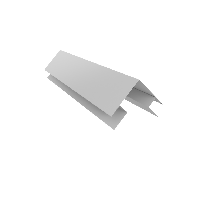 Планка угла внешнего сложная Кожуха сегментного 0,5 Satin с пленкой RAL 9003 сигнальный белый (0,8м)