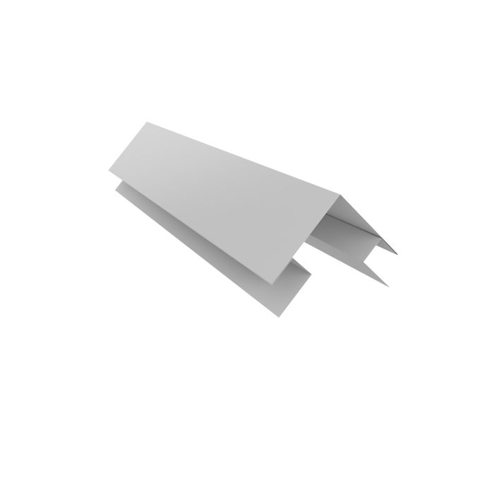 Планка угла внешнего сложная Кожуха сегментного 0,5 Satin с пленкой RAL 9003 сигнальный белый (1,2м)