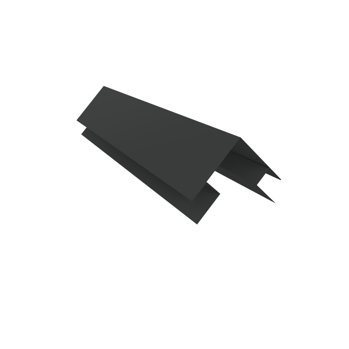 Планка угла внешнего сложная Кожуха сегментного 0,5 Velur X RAL 7016 антрацитово-серый (3,0м)