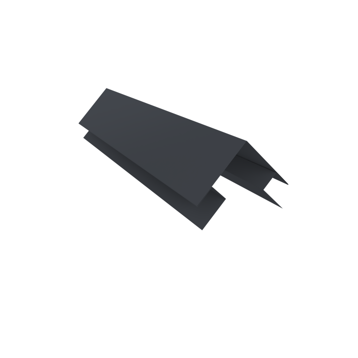 Планка угла внешнего сложная Кожуха сегментного 0,5 Velur X RAL 7024 мокрый асфальт (1,2м)