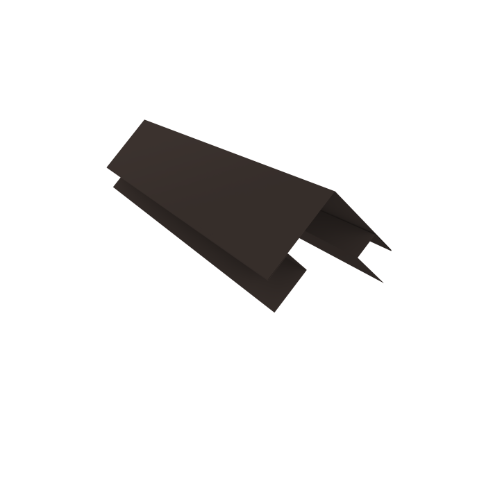 Планка угла внешнего сложная Кожуха сегментного 0,5 Velur X RR 32 темно-коричневый (3,0м)