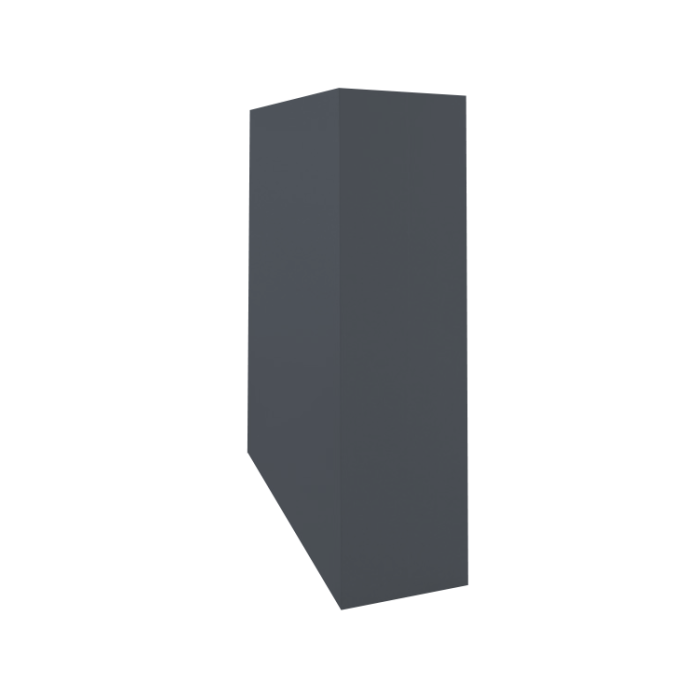 Кожух скатный д1830/ш490/в1-1920/в2-1200 0,5 Rooftop Бархат с пленкой RAL 7024 мокрый асфальт