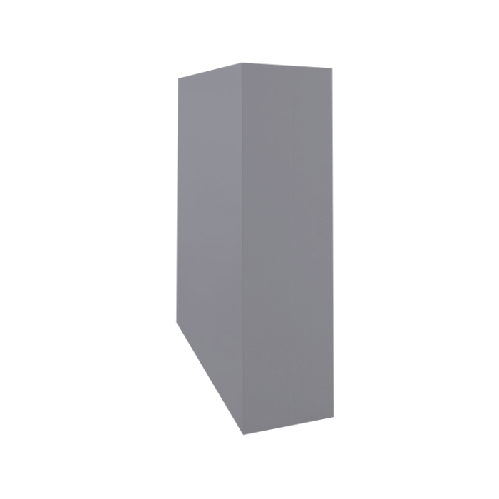 Кожух скатный д2300/ш410/в1-930/в2-740 0,5 Satin с пленкой RAL 7004 сигнальный серый