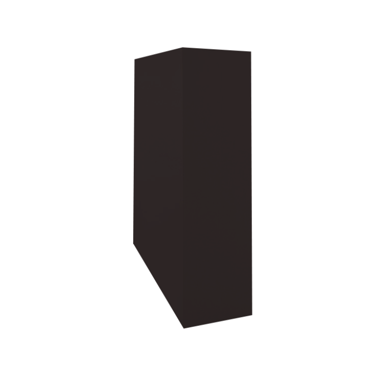 Кожух скатный д310/ш510/в1-1250/в2-1150 0,5 Satin с пленкой RAL 9005 черный