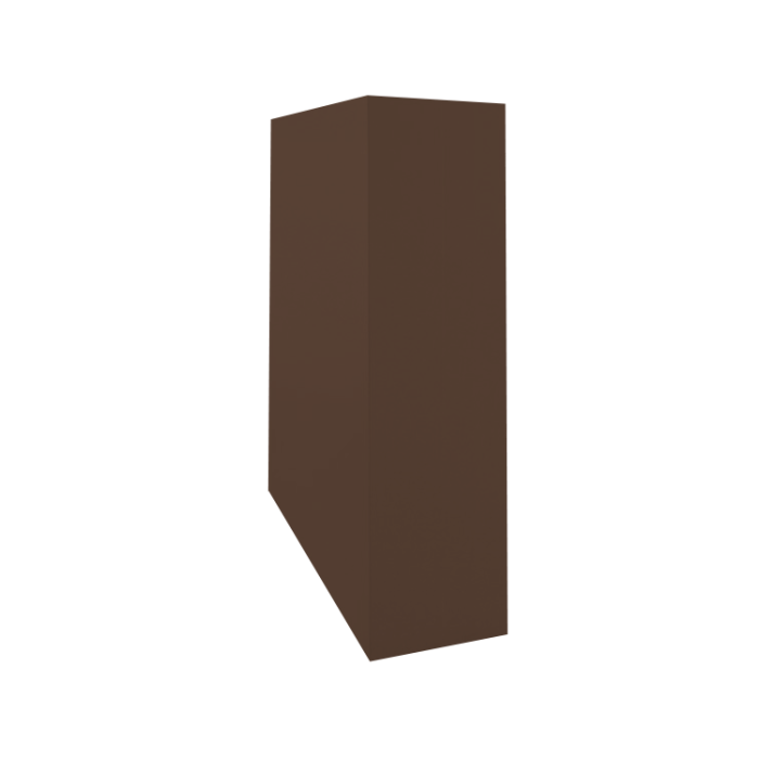 Кожух скатный д400/ш400/в1-1820/в2-1680 0,5 Satin с пленкой RAL 8017 шоколад