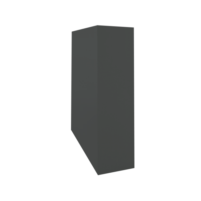 Кожух скатный д405/ш795/в1-910/в2-830 0,5 Satin с пленкой RAL 7016 антрацитово-серый