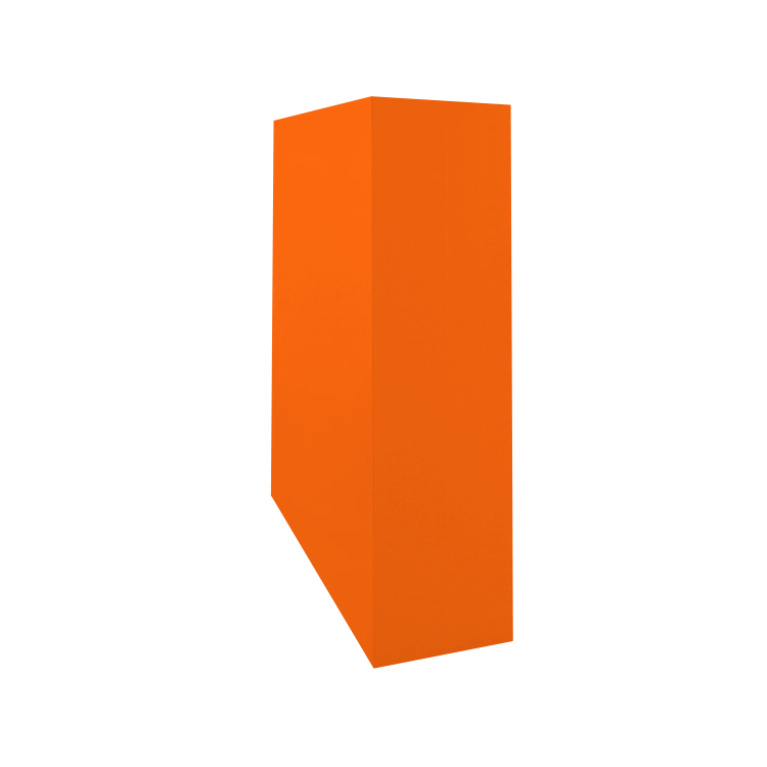 Кожух скатный д560/ш510/в1-2500/в2-2270 0,45 PE с пленкой RAL 2004 оранжевый