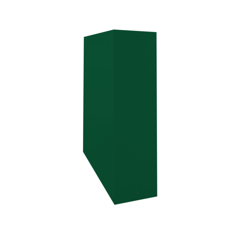 Кожух скатный д650/ш400/в1-2400/в2-1920 0,5 Satin с пленкой RAL 6005 зеленый мох