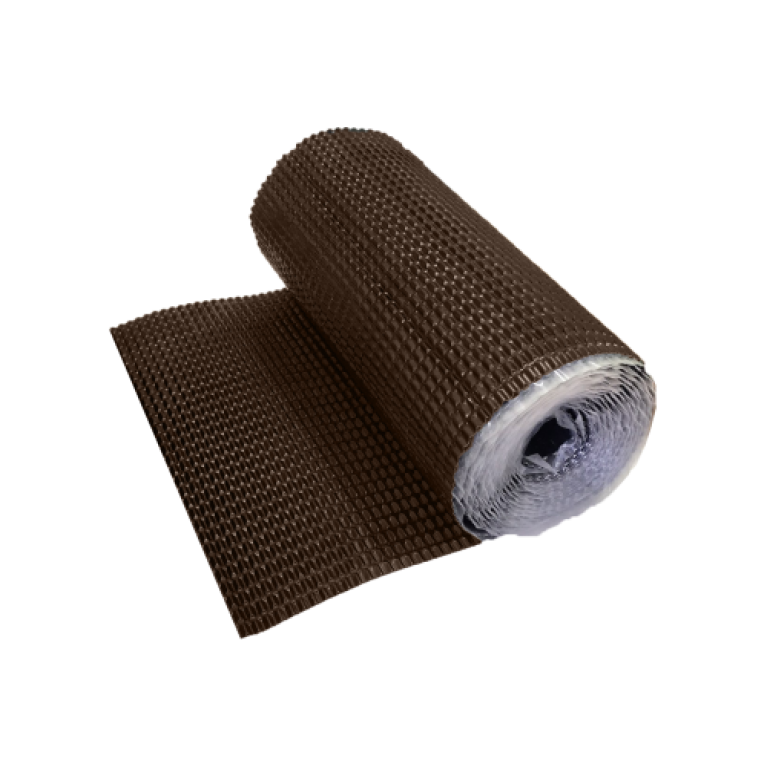 Лента для примыкания гофрированная алюминиевая Optima коричневая 280мм (2,5м)