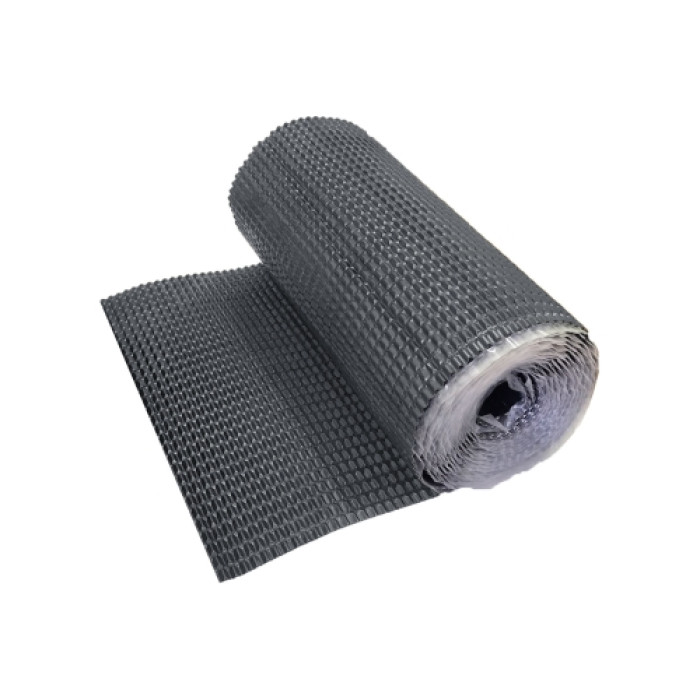 Лента для примыкания гофрированная алюминиевая Optima серая 280мм (2,5м)