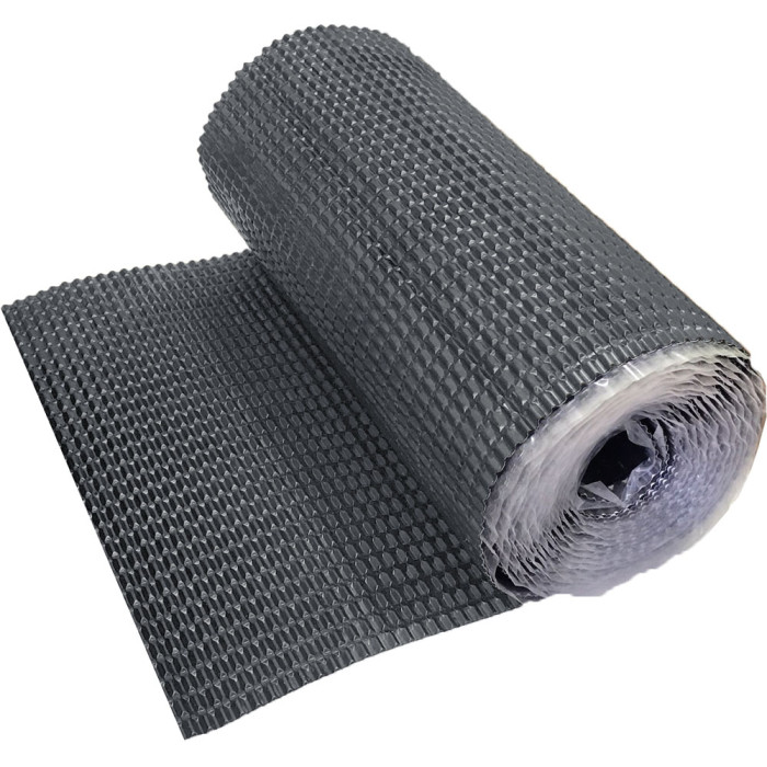 Лента для примыкания гофрированная алюминиевая Optima серая 280мм (5м)