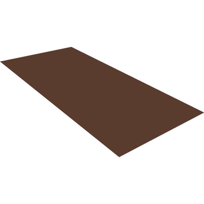 Плоский лист 0,5 Satin с пленкой RAL 8017 шоколад