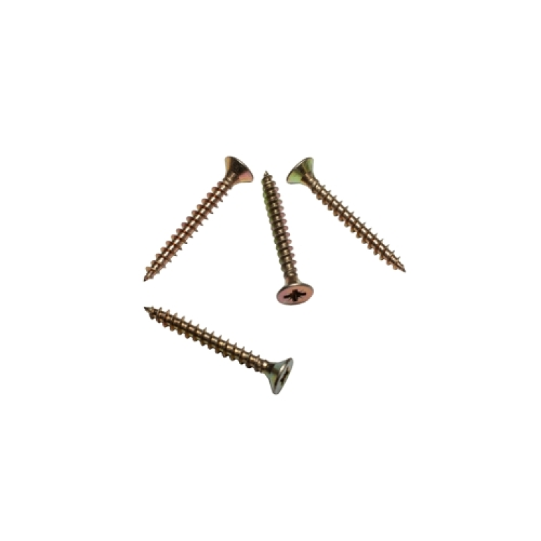 Саморез для крепления ступеней ДПК Rizzel (Pz 6,0х40) Pz2 желтый цинк 12х300шт, (короб)