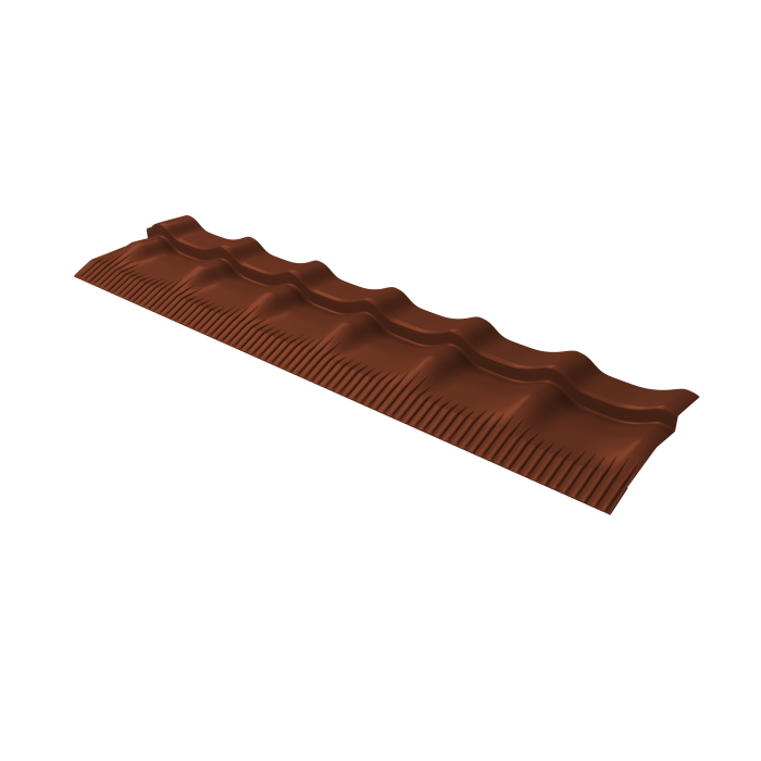 Модуль обхода трубы МЧ классик 0,5 Satin с пленкой RAL 8004 терракота