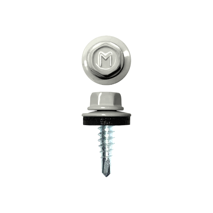 Саморез кровельный Daxmer 4,8х19 (400шт) сверло №1 RAL 9002