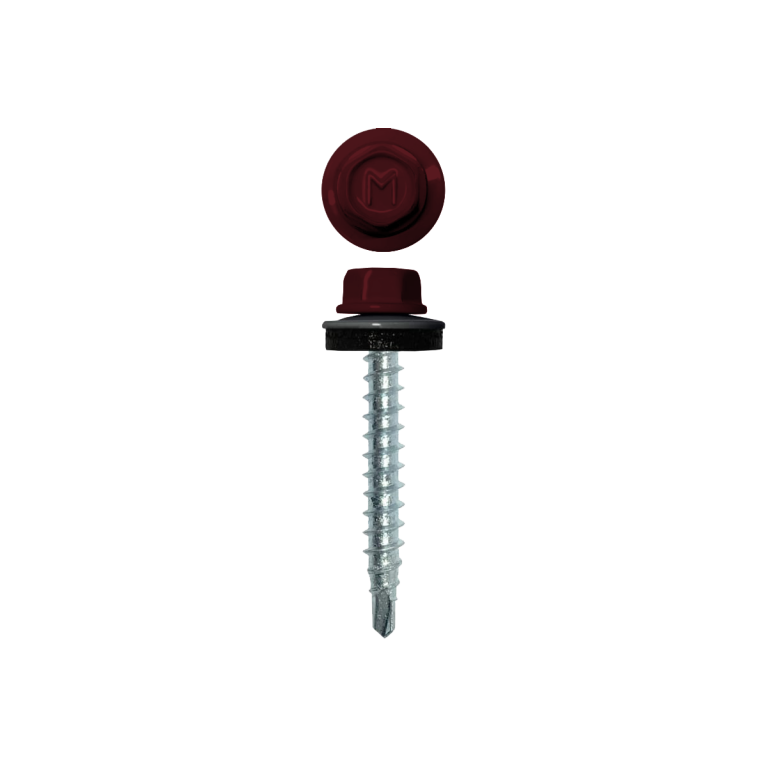 Саморез кровельный Daxmer 4,8х29 RAL 3005 (250) сверло №1