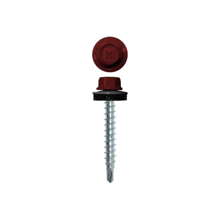 Саморез кровельный Daxmer 4,8х29 RAL 3011 (250) сверло №1