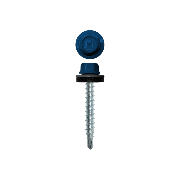 Саморез кровельный Daxmer 4,8х29 RAL 5005 (250) сверло №1