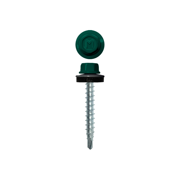 Саморез кровельный Daxmer 4,8х29 RAL 6026 (250) сверло №1