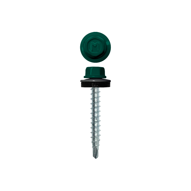 Саморез кровельный Daxmer 4,8х29 RAL 6026 (250) сверло №1