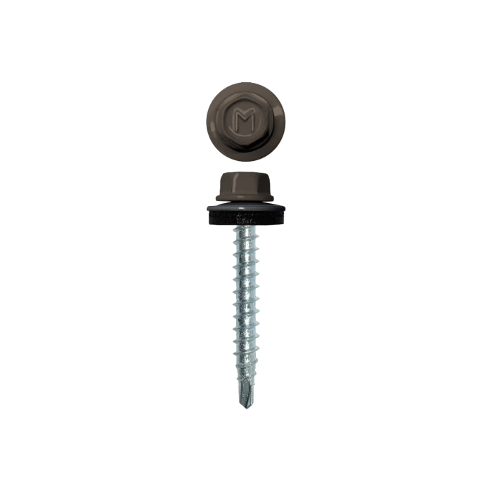 Саморез кровельный Daxmer 4,8х29 RAL 7006 (250) сверло №1