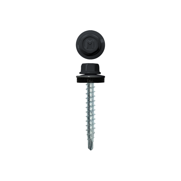 Саморез кровельный Daxmer 4,8х29 RAL 7024 (250) сверло №1