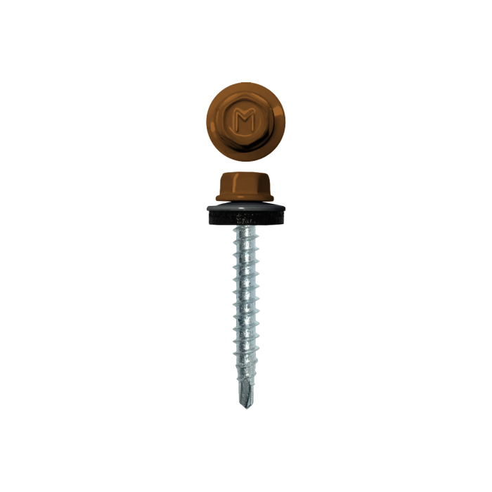 Саморез кровельный Daxmer 4,8х29 RAL 8001 (250) сверло №1