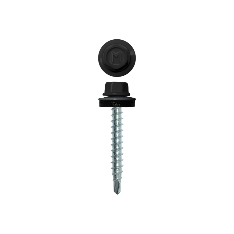 Саморез кровельный Daxmer 4,8х29 RAL 9005 (250) сверло №1