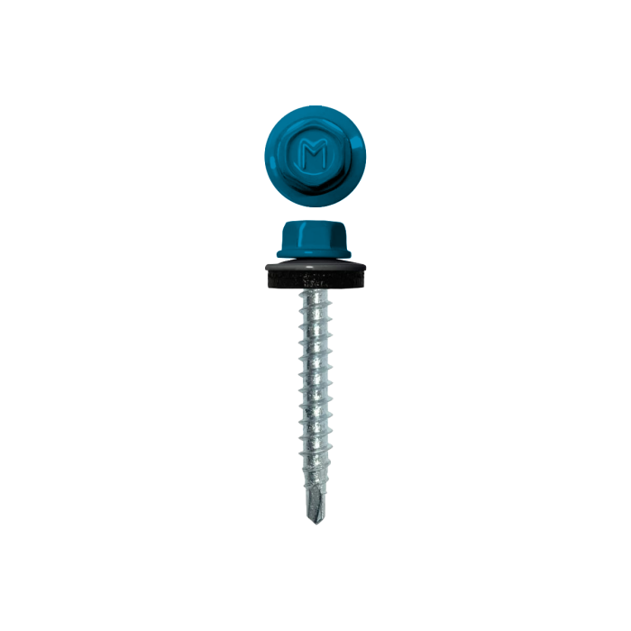 Саморез кровельный Daxmer 4,8х35 (250шт) сверло №1 RAL 5012