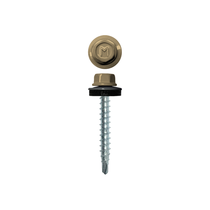 Саморез кровельный Daxmer 4,8х35 RAL 1014 (250) сверло №1