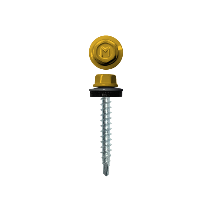 Саморез кровельный Daxmer 4,8х35 RAL 1018 (250) сверло №1