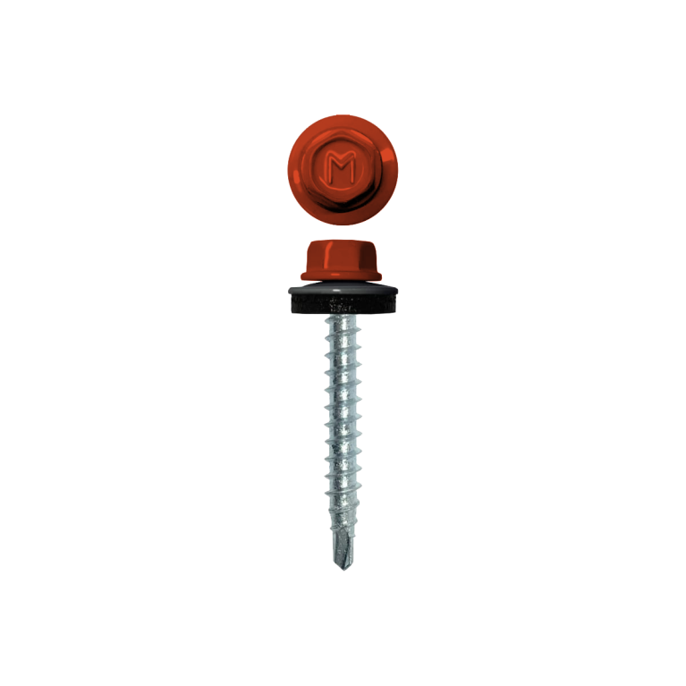 Саморез кровельный Daxmer 4,8х35 RAL 2004 (250) сверло №1
