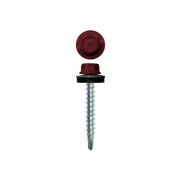 Саморез кровельный Daxmer 4,8х35 RAL 3005 (250) сверло №1