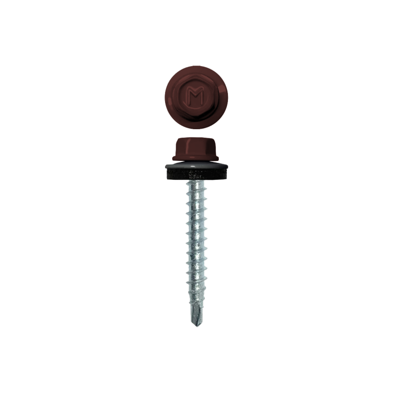 Саморез кровельный Daxmer 4,8х35 RAL 3009 (250) сверло №1