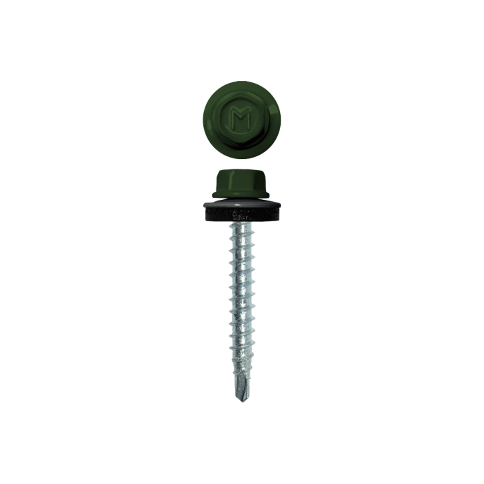 Саморез кровельный Daxmer 4,8х35 RAL 6002 (250) сверло №1