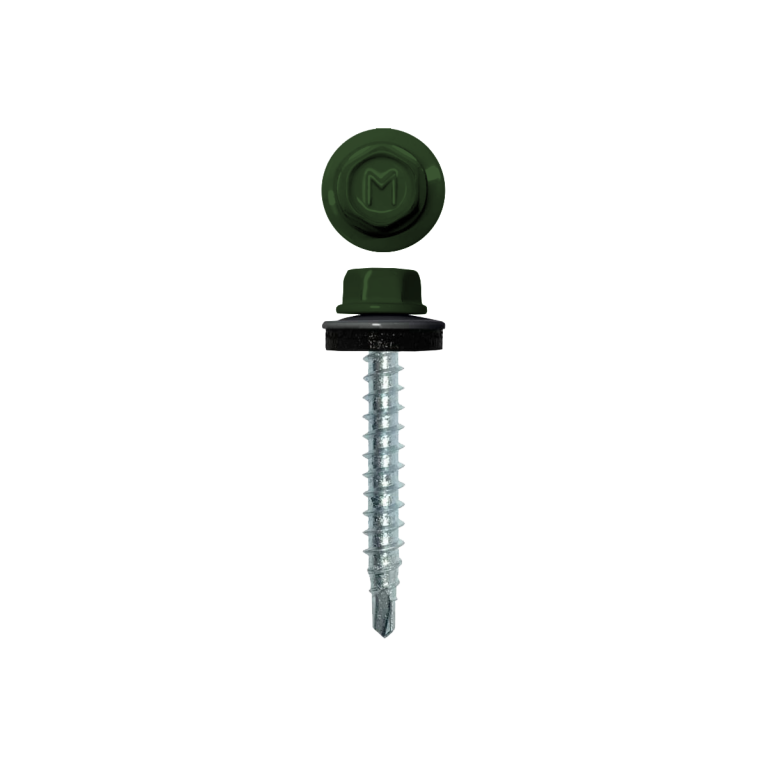 Саморез кровельный Daxmer 4,8х35 RAL 6002 (250) сверло №1