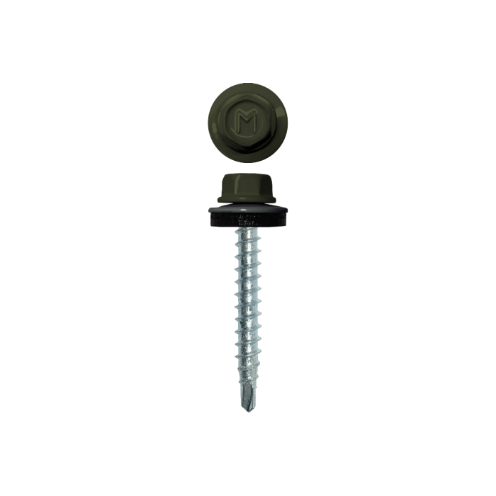 Саморез кровельный Daxmer 4,8х35 RAL 6003 (250) сверло №1