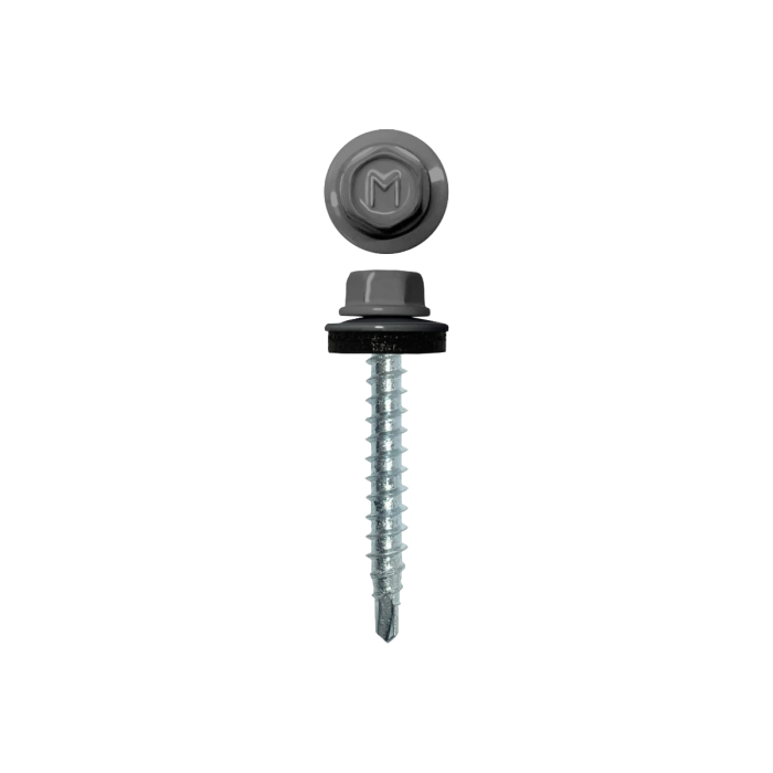 Саморез кровельный Daxmer 4,8х35 RAL 7004 (250) сверло №1