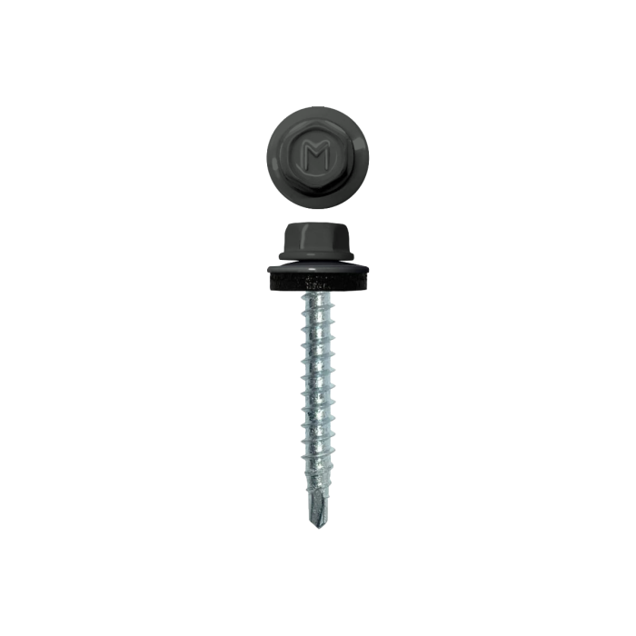 Саморез кровельный Daxmer 4,8х35 RAL 7005 (250) сверло №1