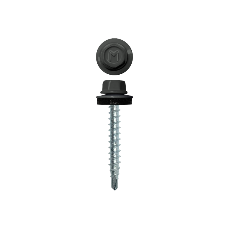 Саморез кровельный Daxmer 4,8х35 RAL 7005 (250) сверло №1