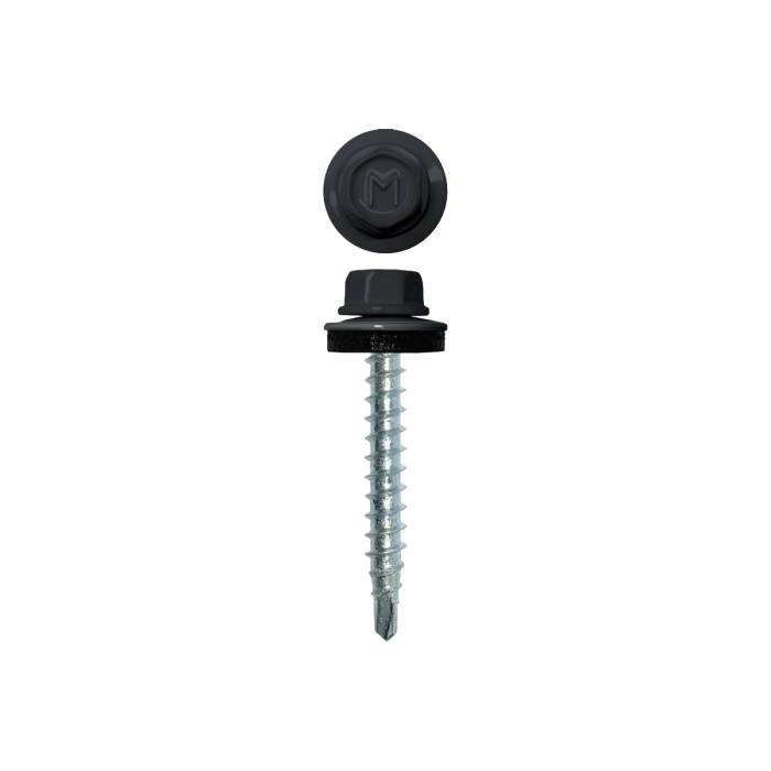 Саморез кровельный Daxmer 4,8х35 RAL 7024 (250) сверло №1