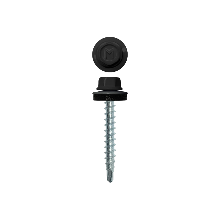 Саморез кровельный Daxmer 4,8х35 RAL 9005 (250) сверло №1