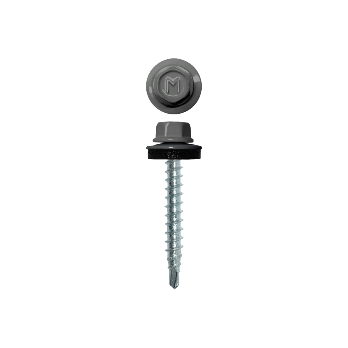 Саморез кровельный Daxmer 4,8х35 RAL 9006 (250) сверло №1